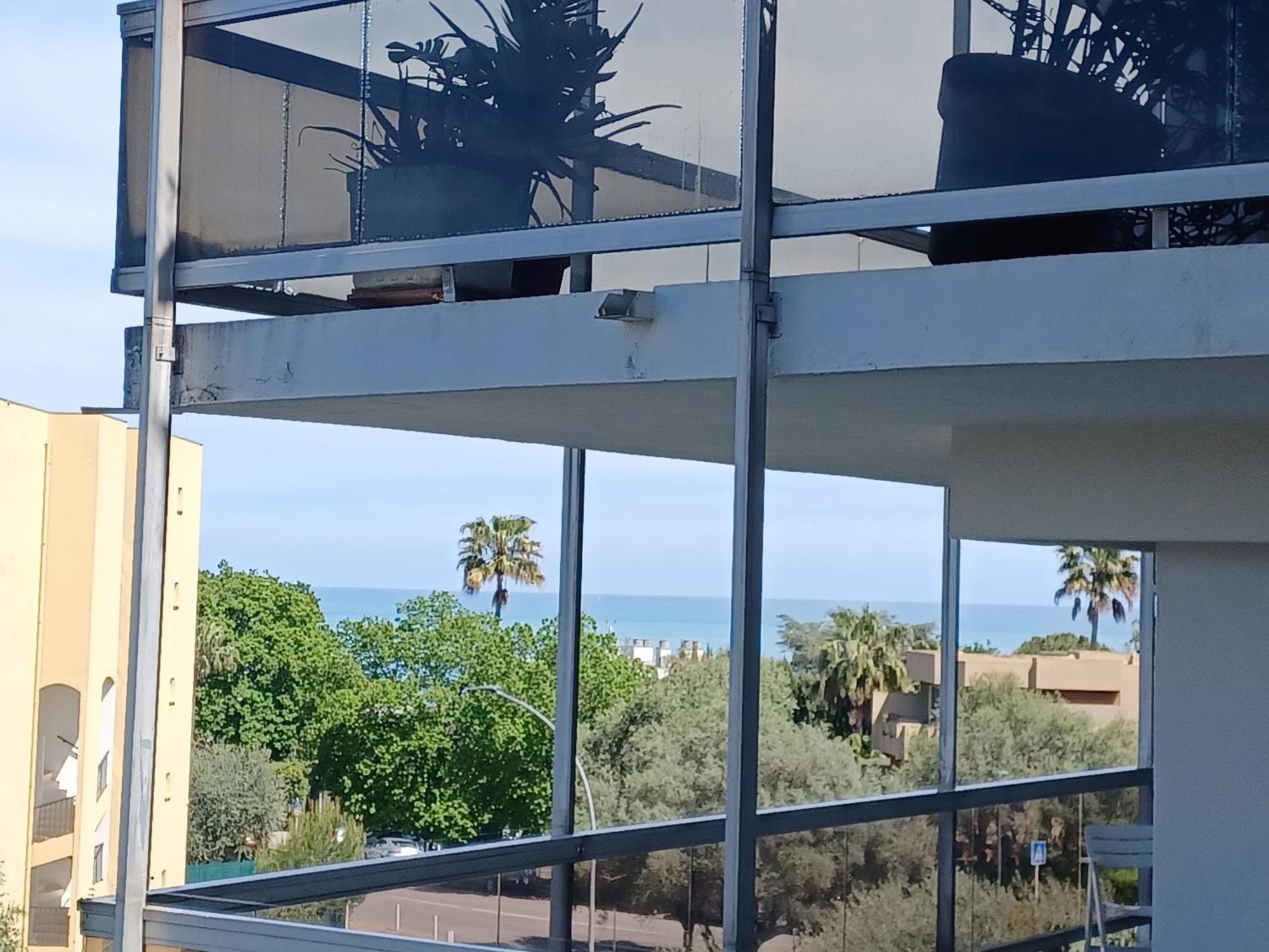 Juan Les Pins Tanit Studio Climatise Vue Sur Mer Piscine Antibes Eksteriør billede
